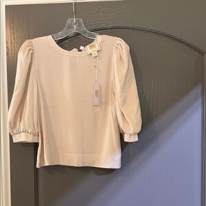 Emily McCarthy Cream Puff-Sleeve Blouse